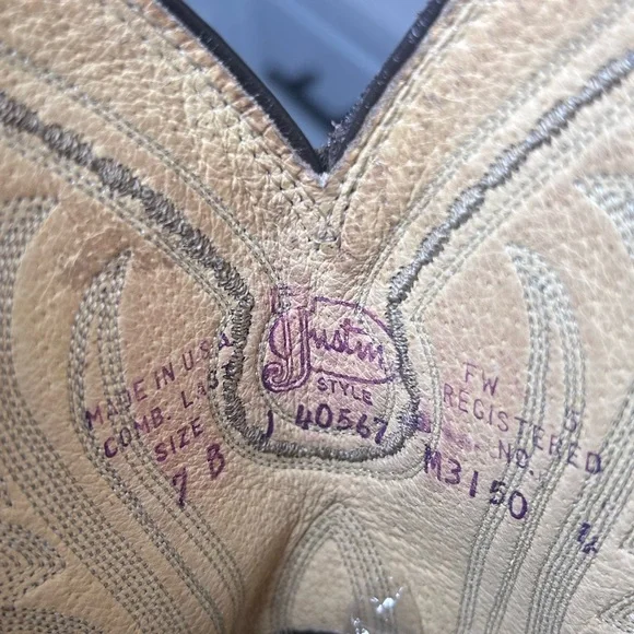 Vintage Justin Lizard Skin Cowboy Boots Women's 7B Brown Western Exotic Leather - Picture 8 of 8